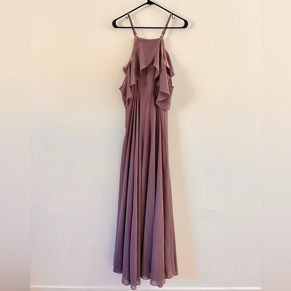 Lulu’s Chandelier Dusty Rose Purple Maxi Dress Size Small - Picture 10 of 16